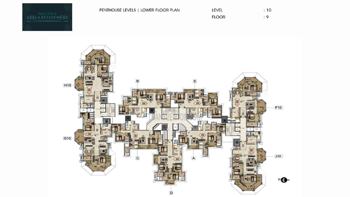 Prestige Leela Residences Floor Plan 4