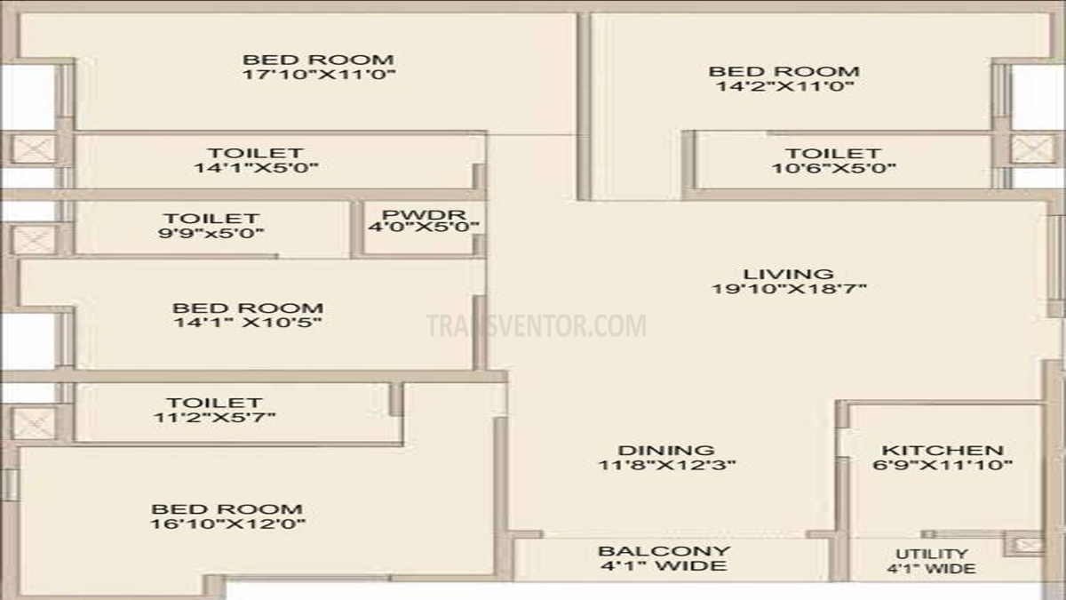Unimark Solitaire Floor Plan 4